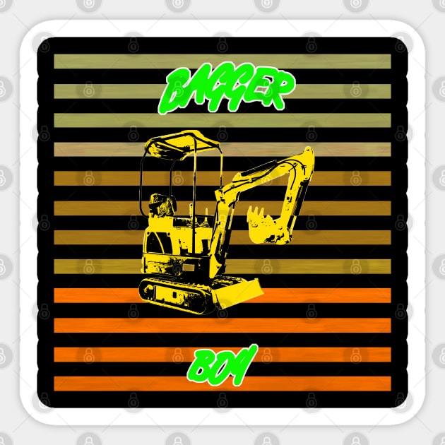 Bagger boy - bagger - digger design to kids Sticker by WOS